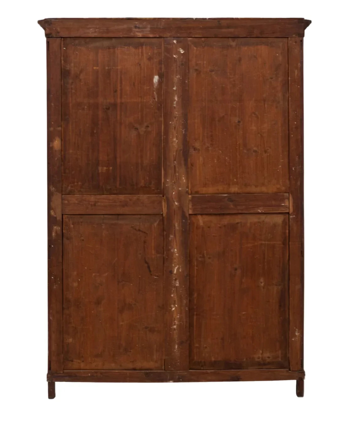 Armoire ancienne française en bois avec treillis métallique, vers 1860