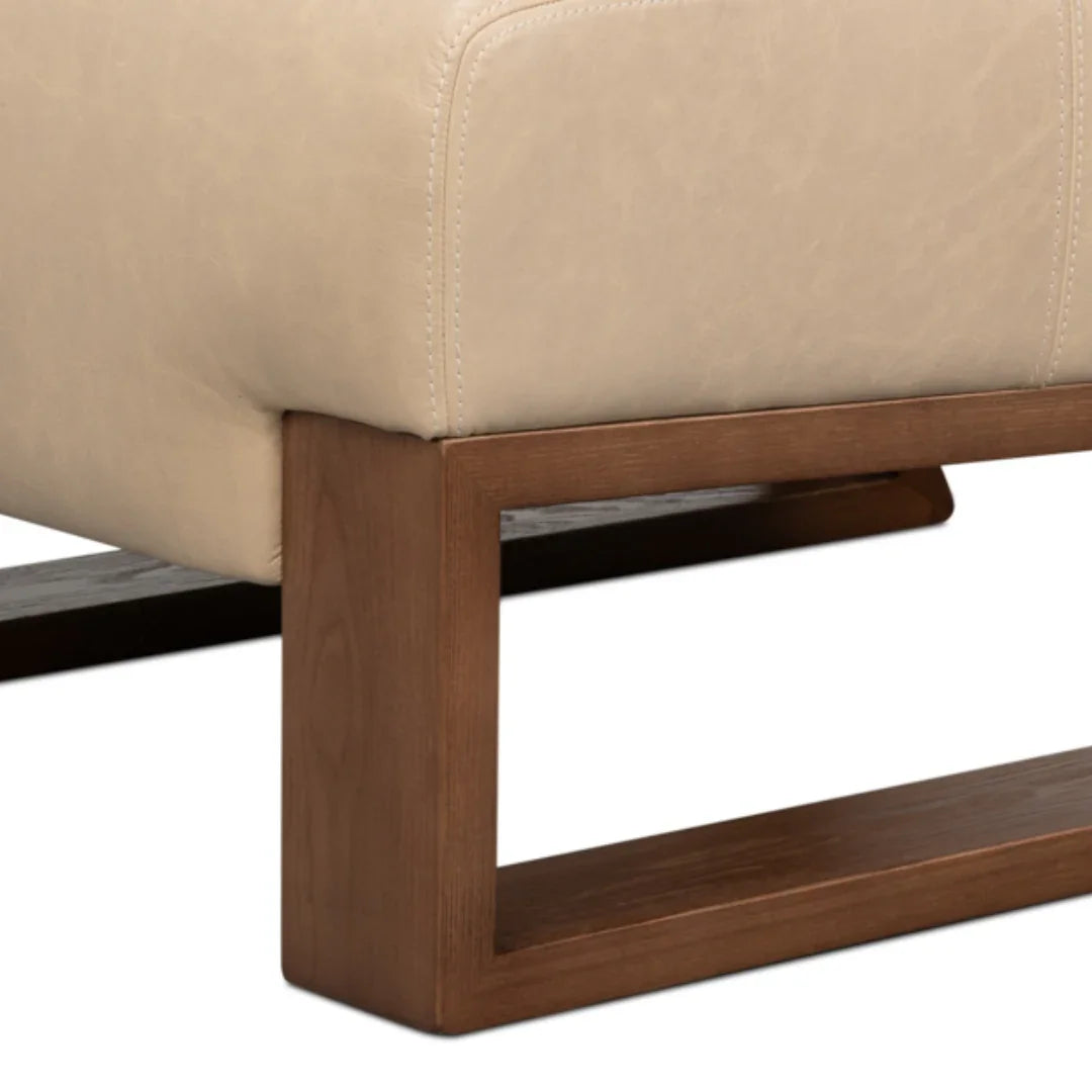 Fauteuil sabot moderne blanc cappuccino