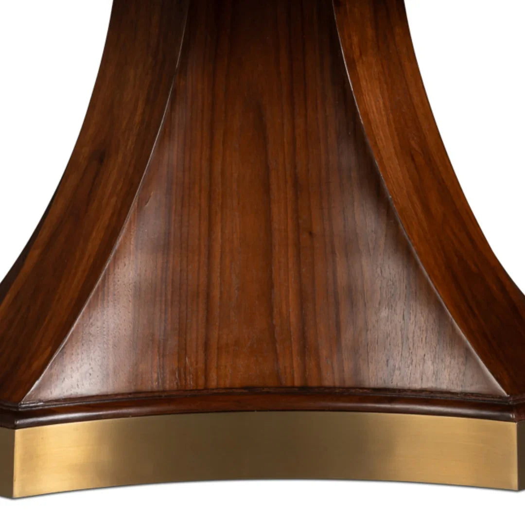 Table de salle à manger jupe en noyer foncé Chelsea