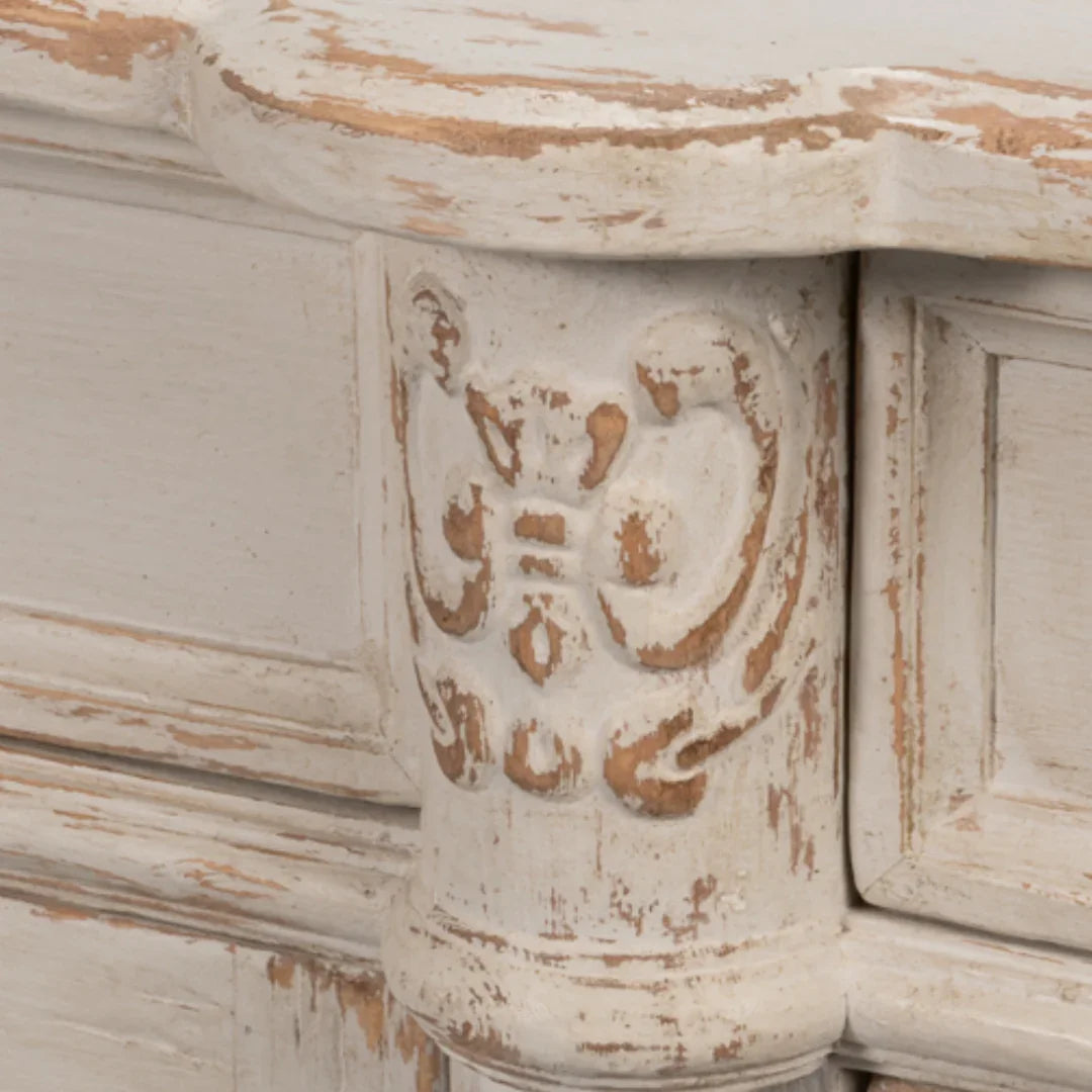 Buffet de campagne blanc vieilli Fleur