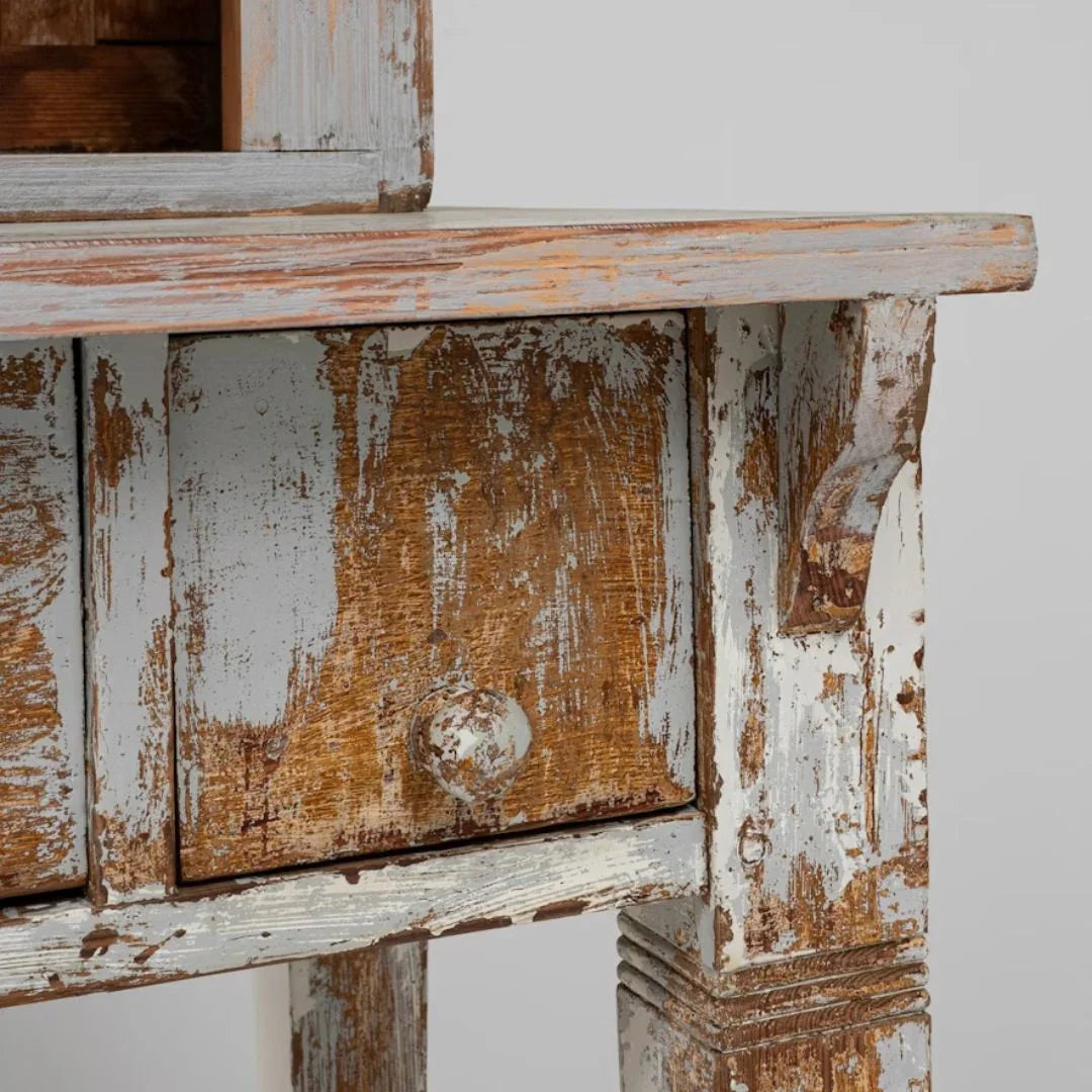 Armoire d'apothicaire rustique française ancienne, vers 1870