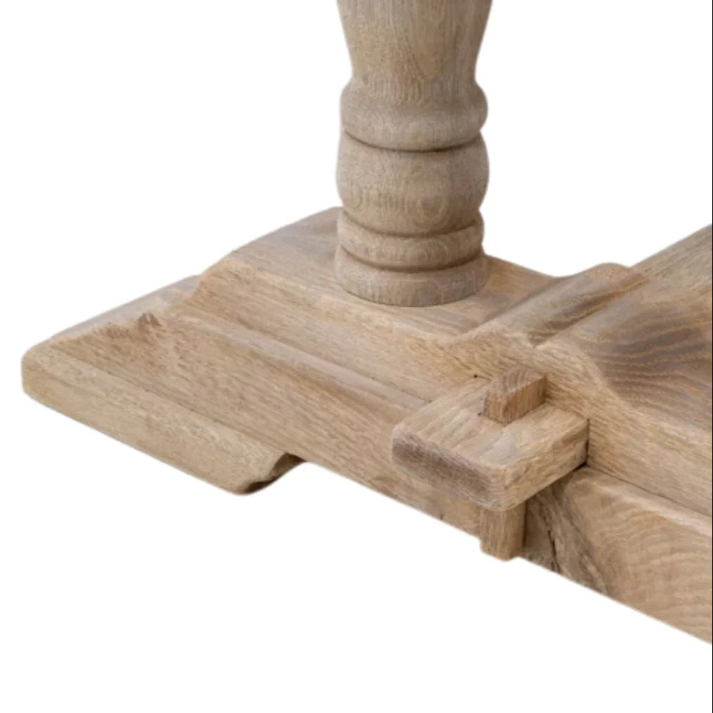 Élégante table de salle à manger française à double piétement, vers 1940