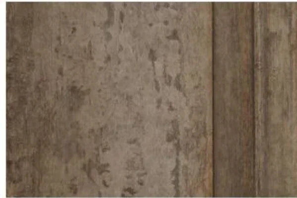 Table à pied central en chêne vieilli