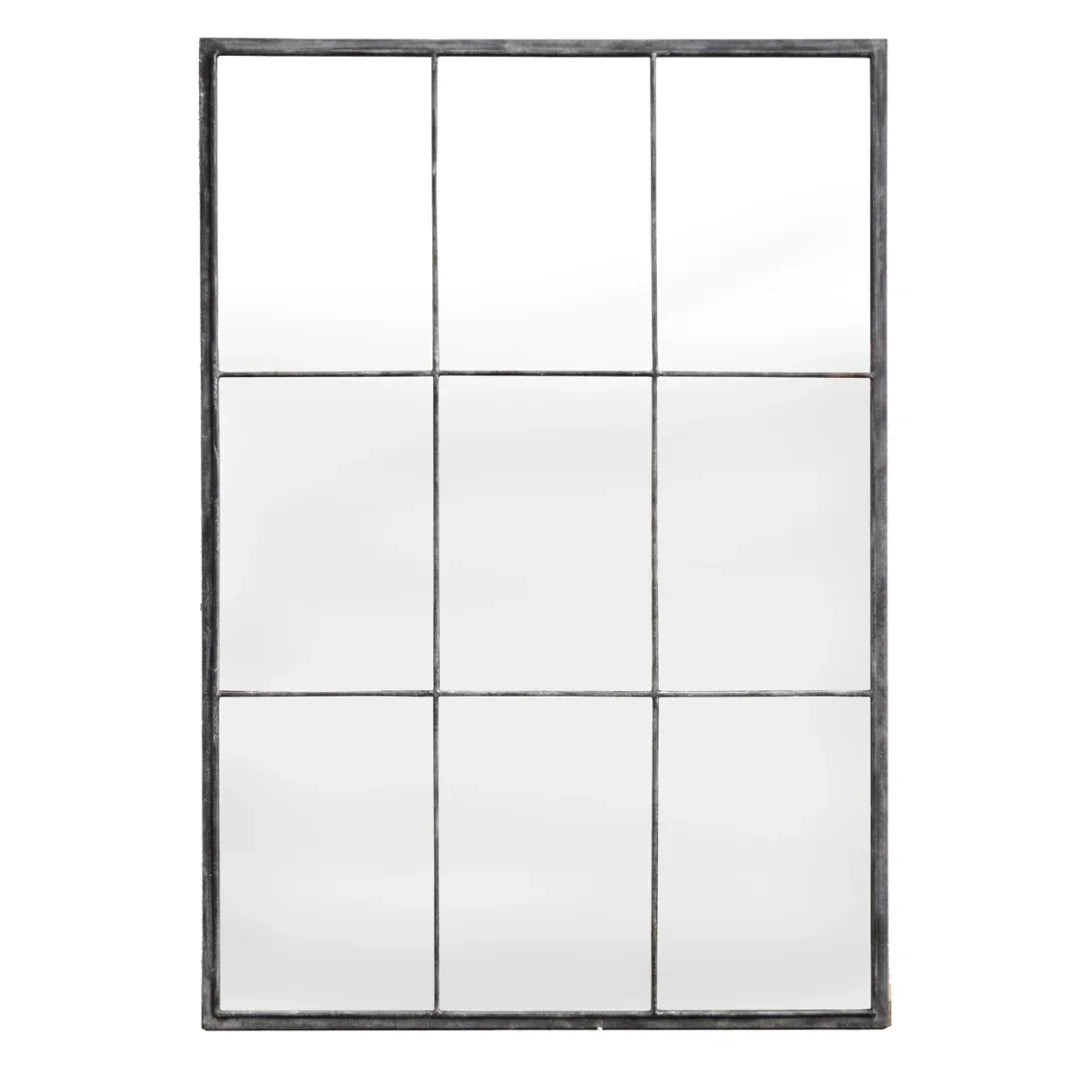 Miroir mural à cadre en fer industriel