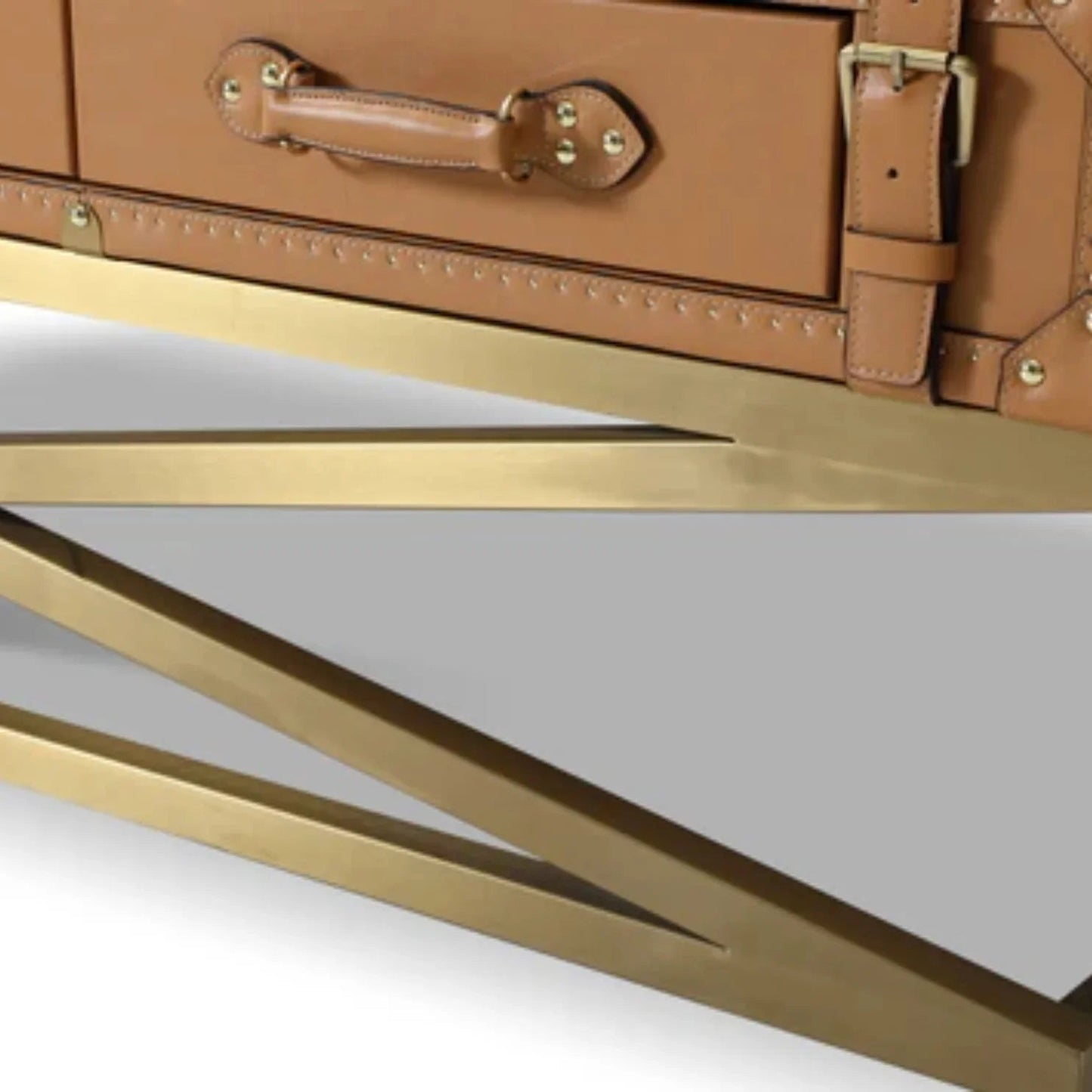 Table basse en cuir Voyager