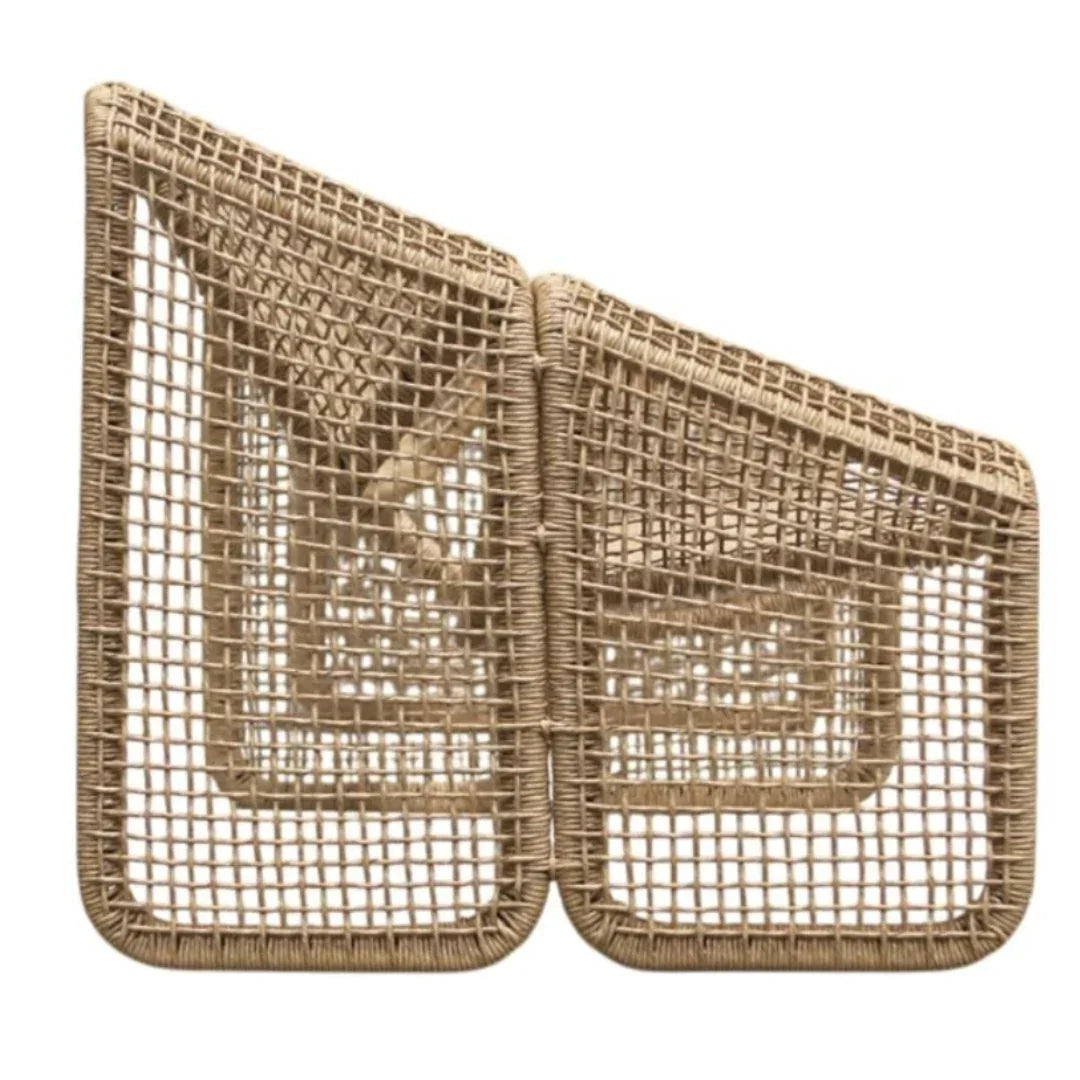 Canapé deux places moderne d'extérieur tissé