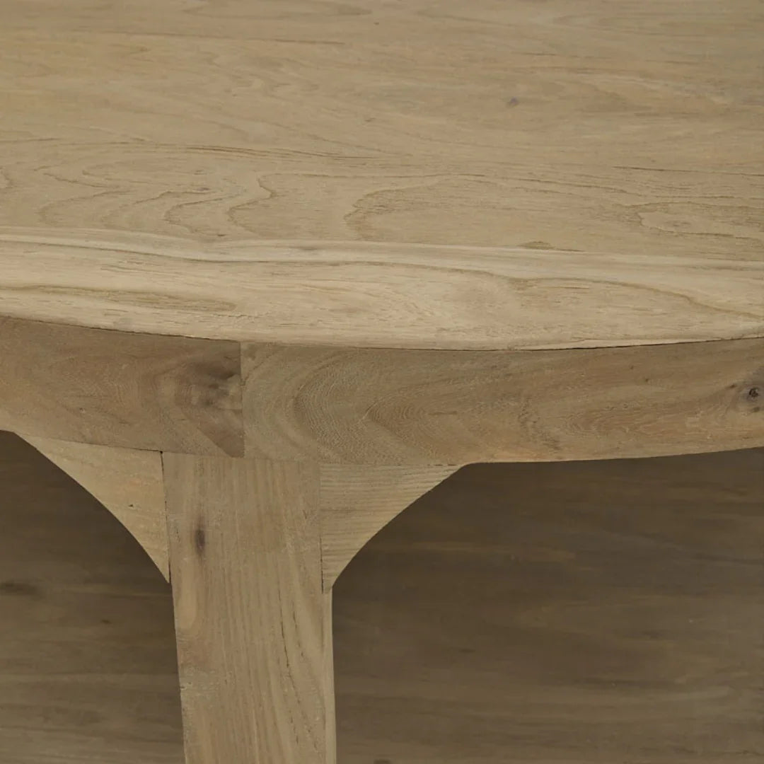 Table basse ronde rustique de style ferme