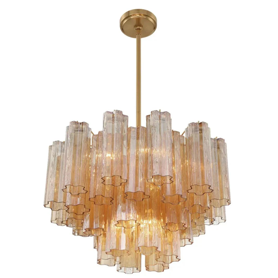 Lustre à étages en verre Tronchi