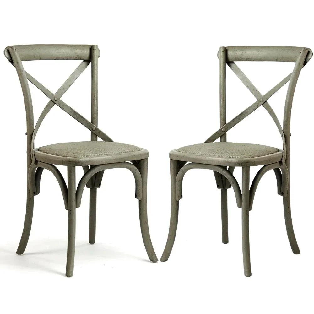 Chaises de café parisiennes vert olive