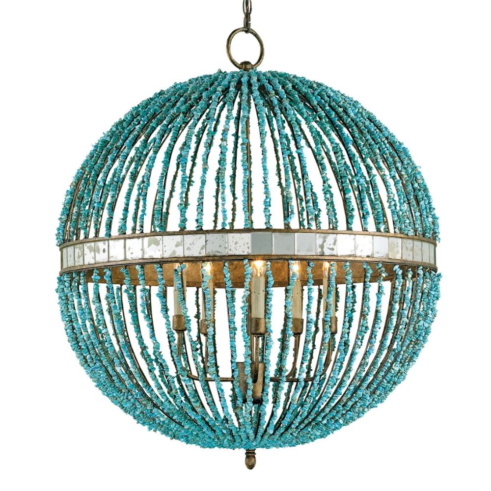 Lustre en forme de pépite turquoise