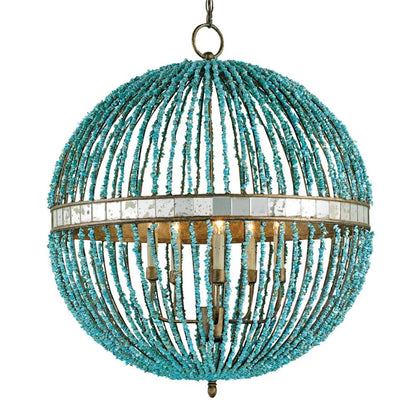 Lustre en forme de pépite turquoise