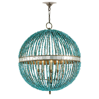 Lustre en forme de pépite turquoise