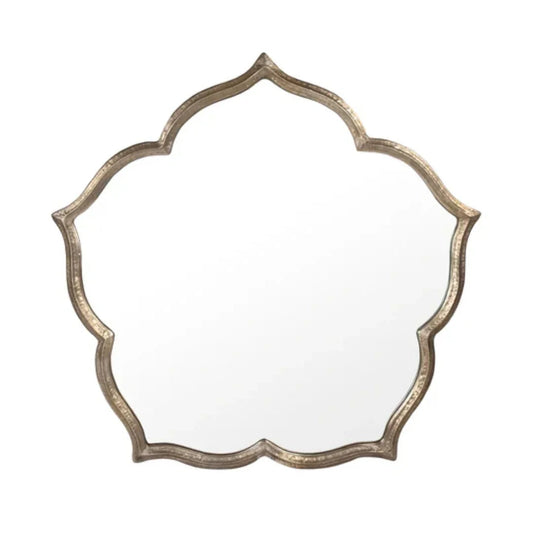 Miroir mural étoile à cadre doré antique