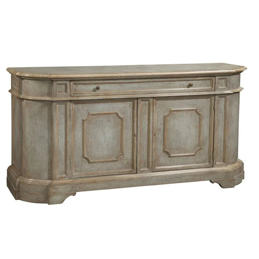 Buffet demi-lune peint de style campagnard français
