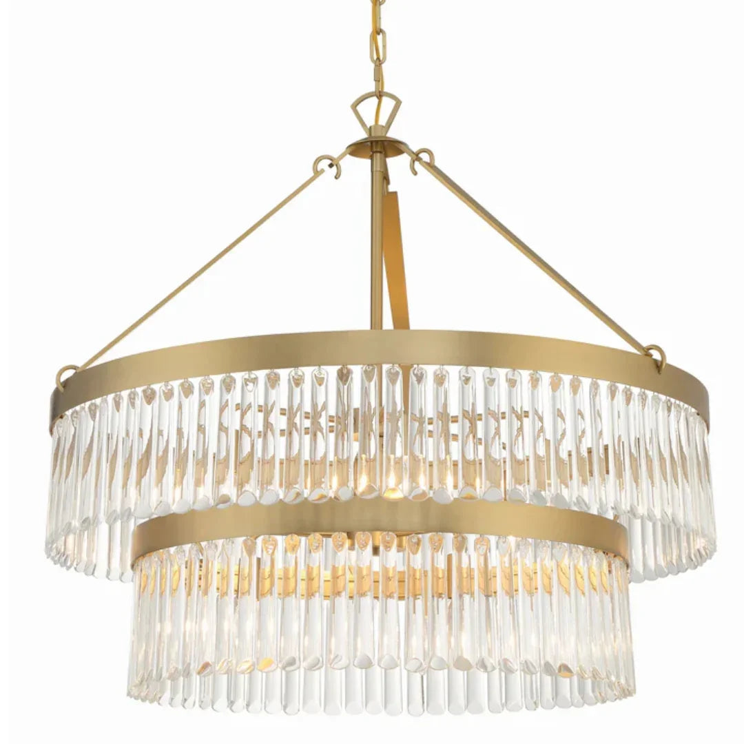 Lustre Art Déco en verre prismatique