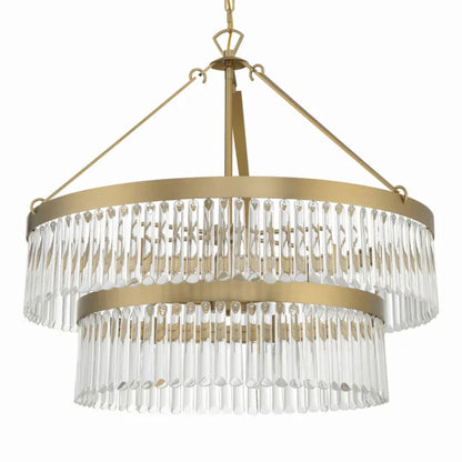 Lustre Art Déco en verre prismatique