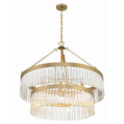 Lustre Art Déco en verre prismatique