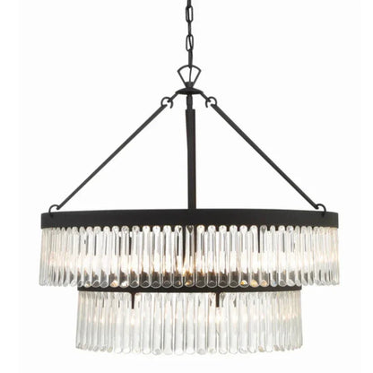 Lustre Art Déco en verre prismatique