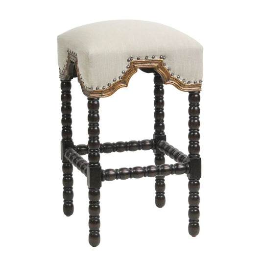 Tabouret marocain à pieds tournés