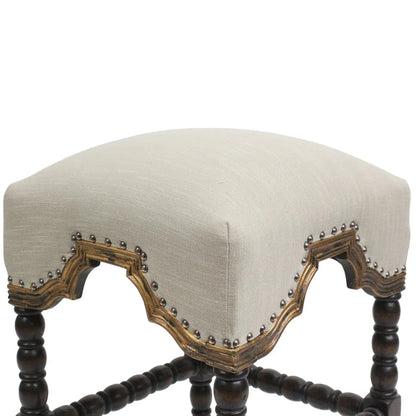 Tabouret marocain à pieds tournés