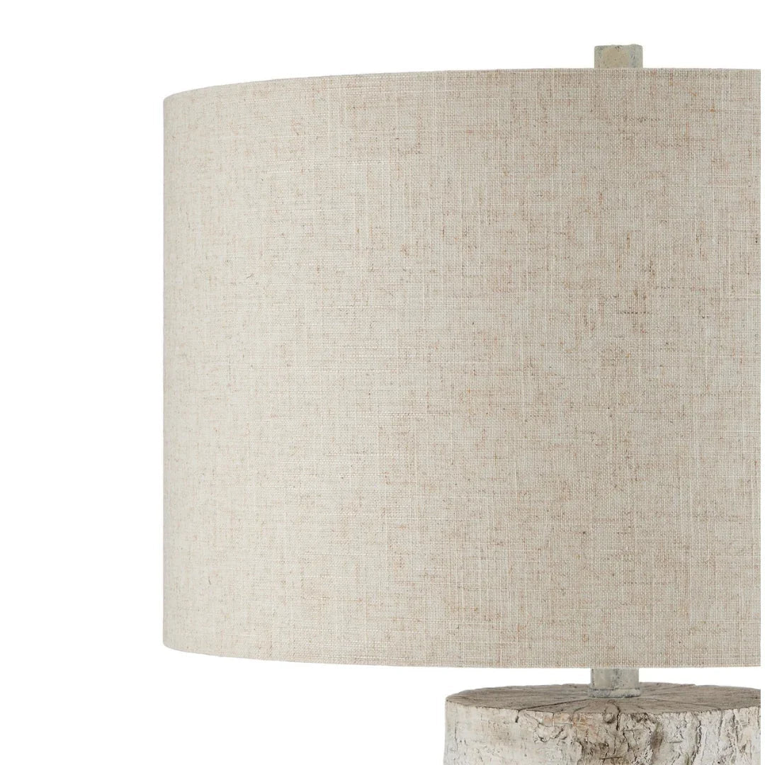 Lampe tronc d'arbre en béton de bouleau