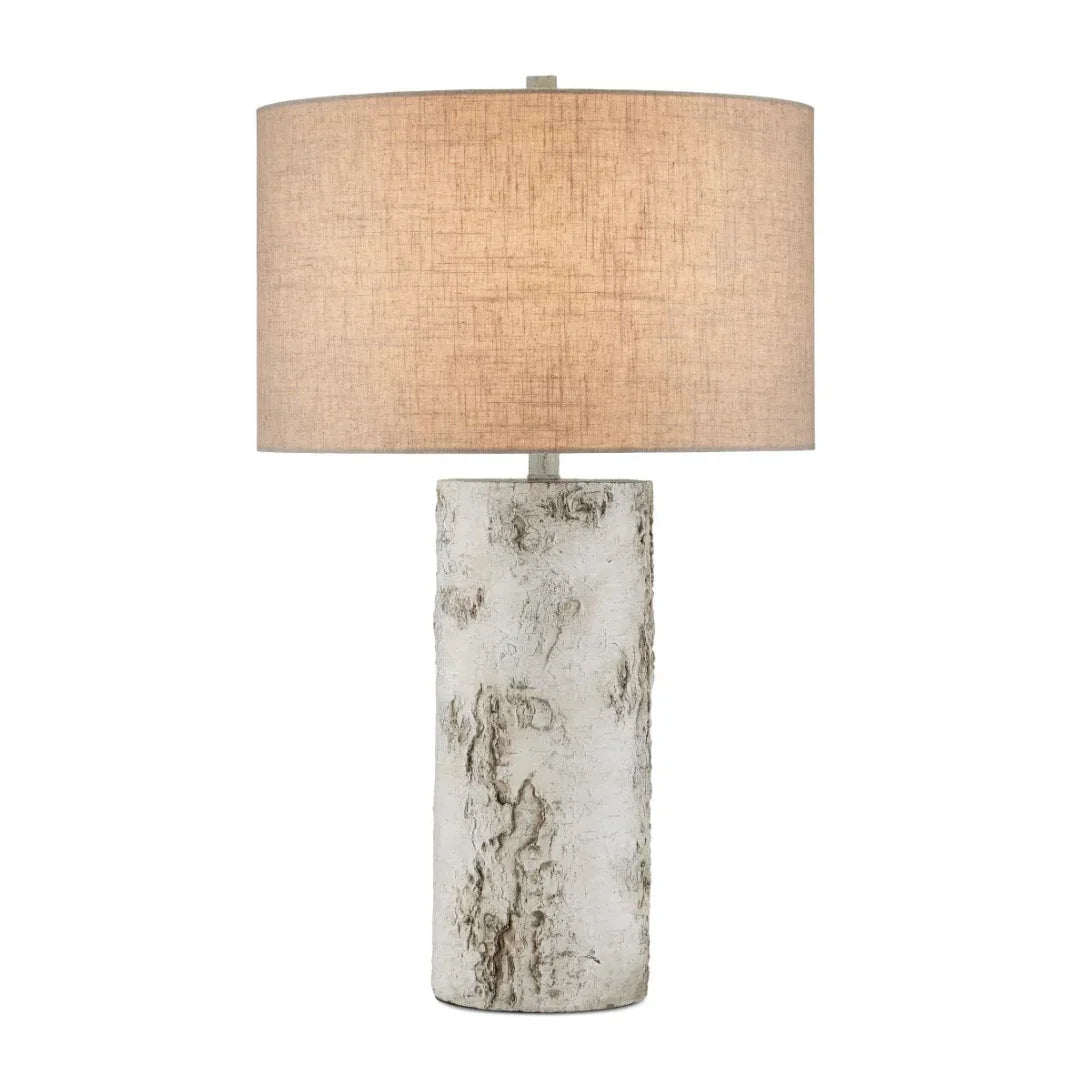 Lampe tronc d'arbre en béton de bouleau