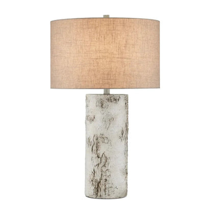 Lampe tronc d'arbre en béton de bouleau