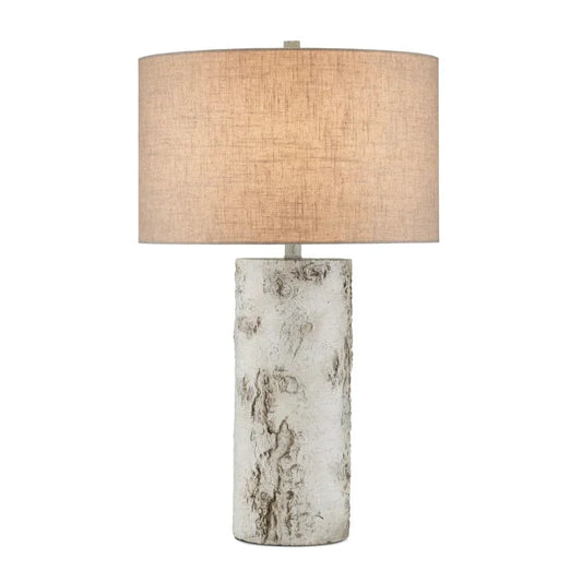 Lampe tronc d'arbre en béton de bouleau