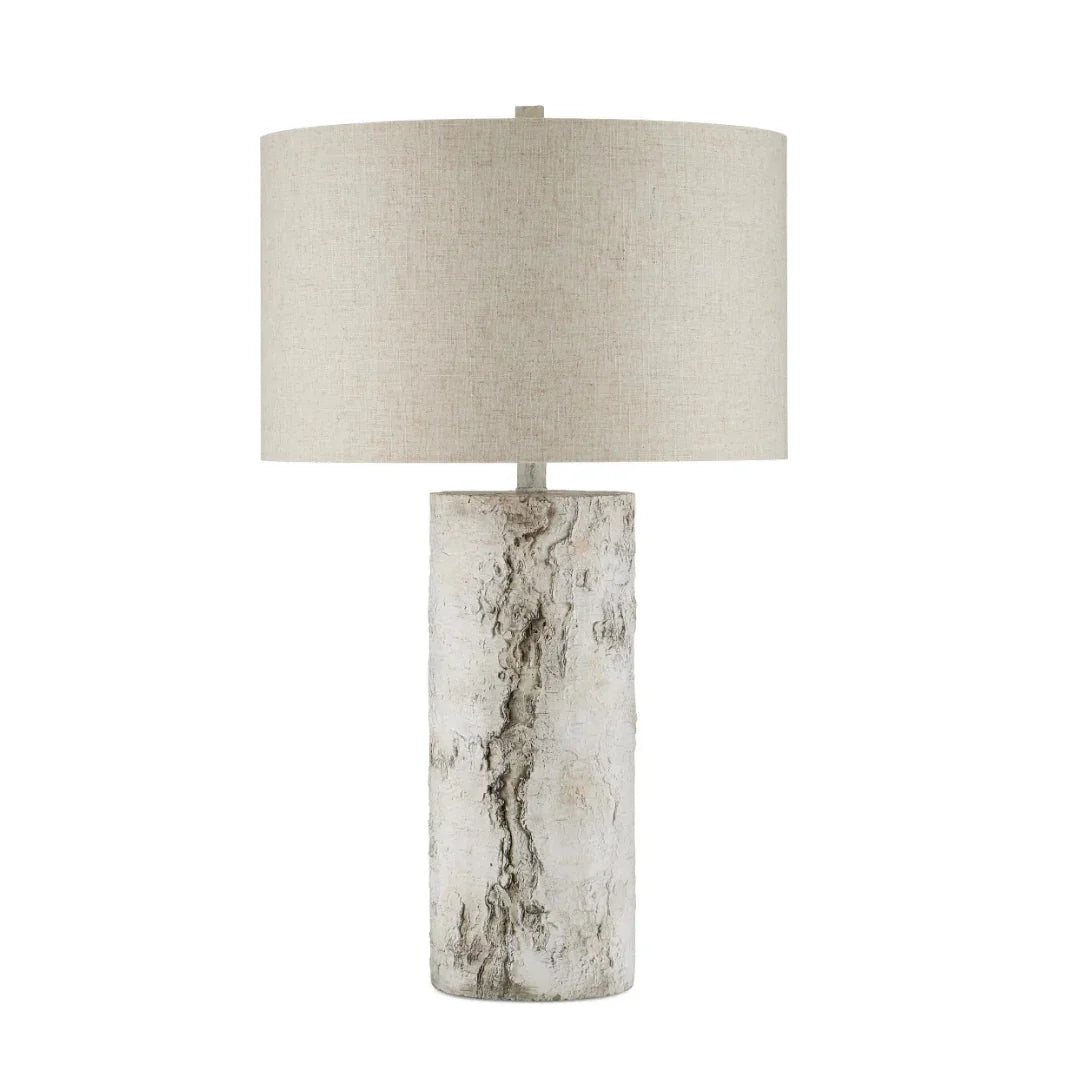 Lampe tronc d'arbre en béton de bouleau