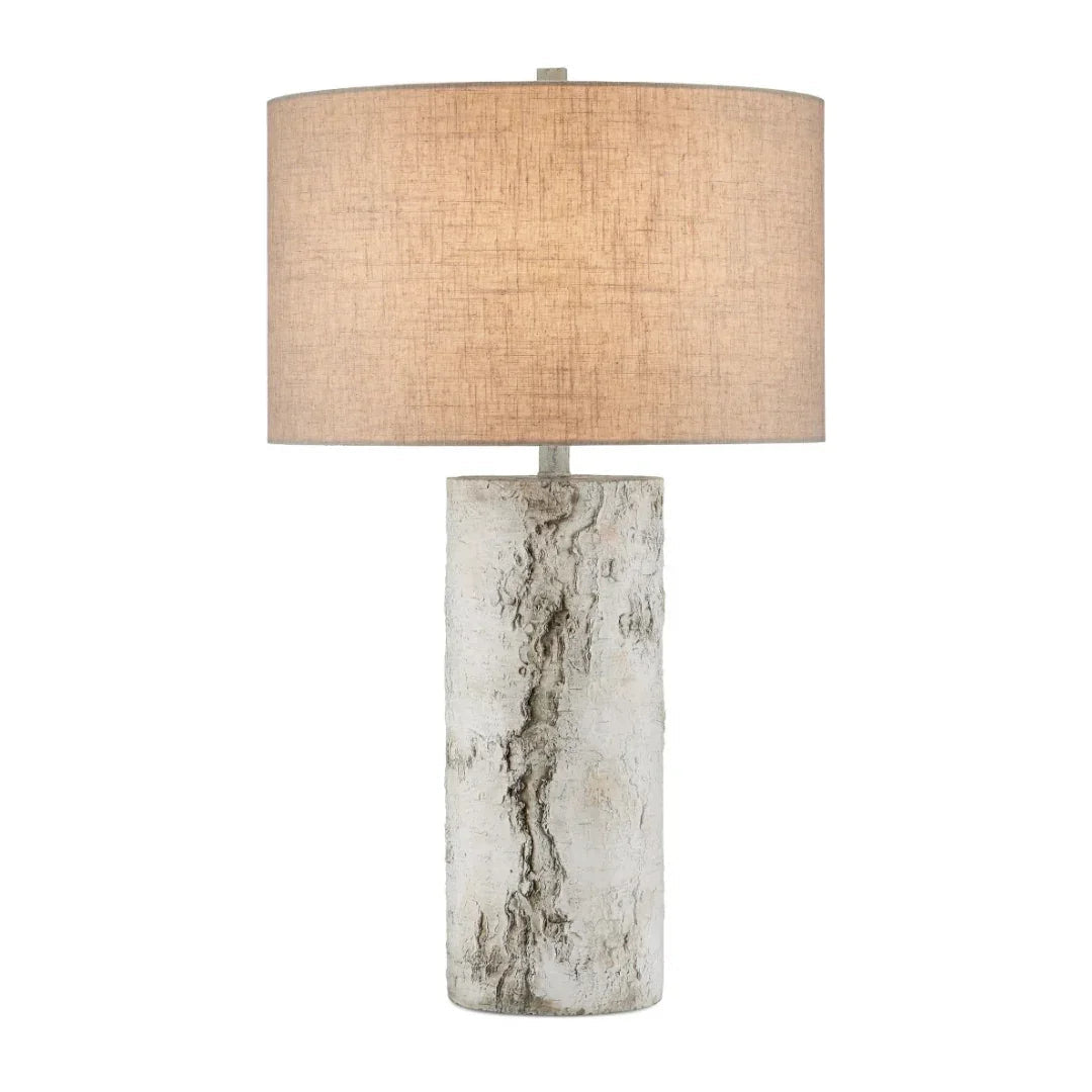 Lampe tronc d'arbre en béton de bouleau