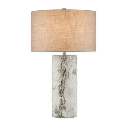 Lampe tronc d'arbre en béton de bouleau