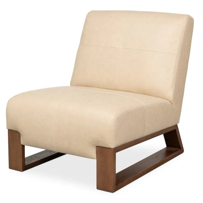 Fauteuil sabot moderne blanc cappuccino