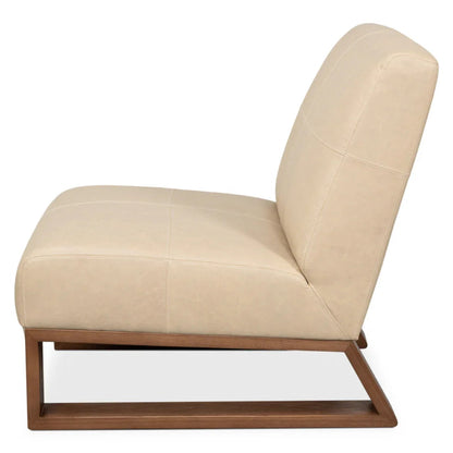 Fauteuil sabot moderne blanc cappuccino