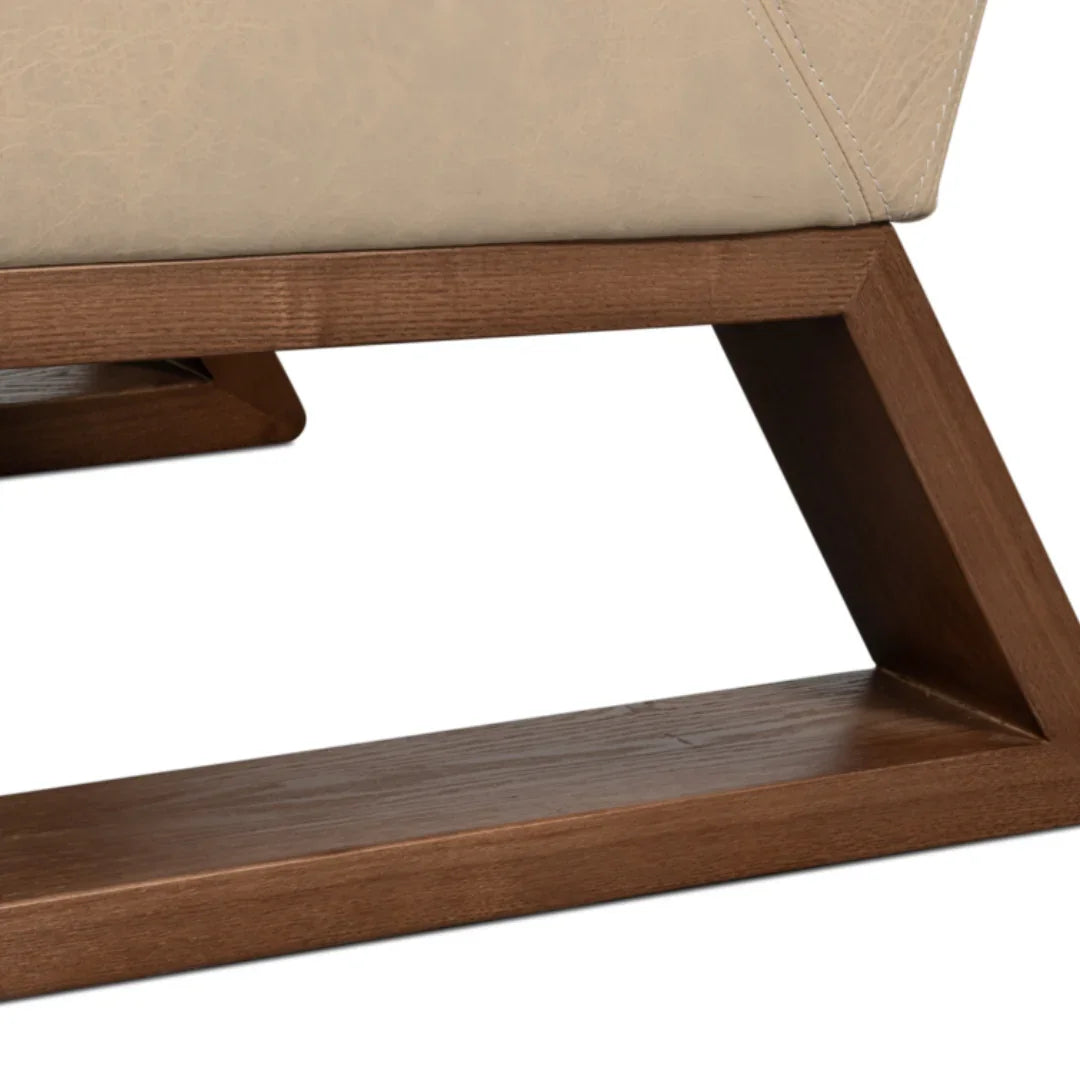 Fauteuil sabot moderne blanc cappuccino