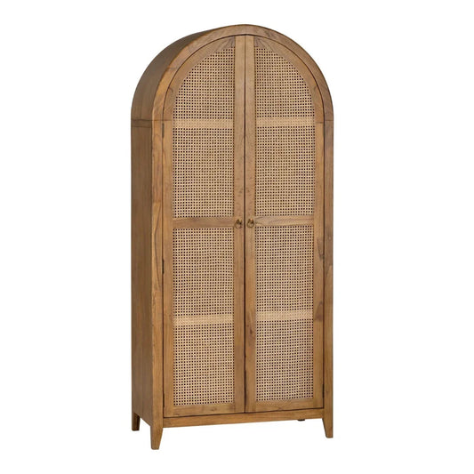 Armoire cintrée Seabreeze avec portes en rotin