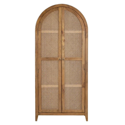 Armoire cintrée Seabreeze avec portes en rotin
