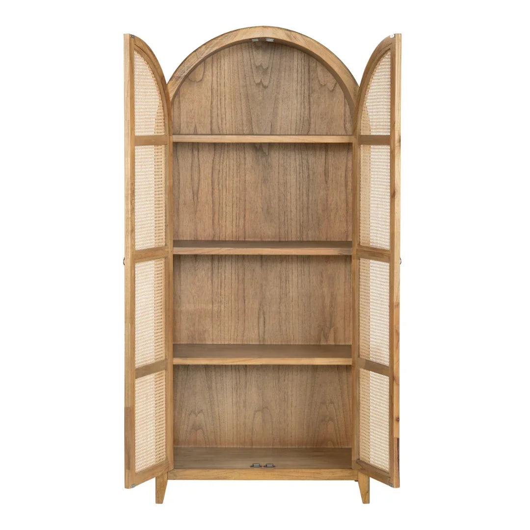 Armoire cintrée Seabreeze avec portes en rotin