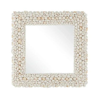 Miroir carré coquillage côtier