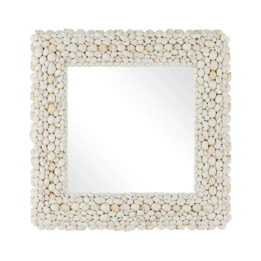 Miroir carré coquillage côtier
