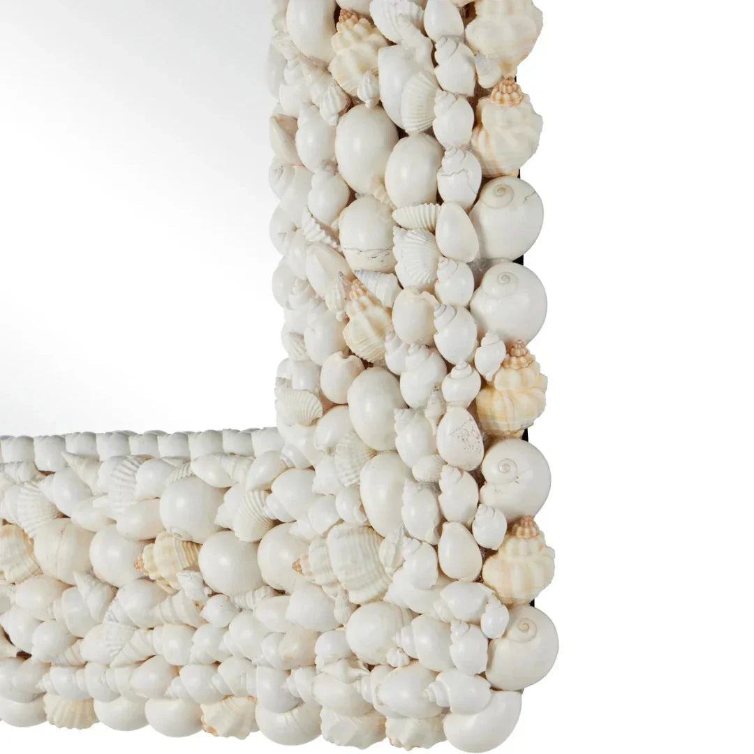 Miroir carré coquillage côtier