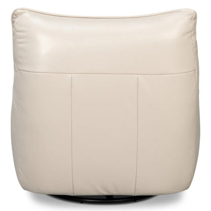 Fauteuil pivotant moderne en cuir blanc