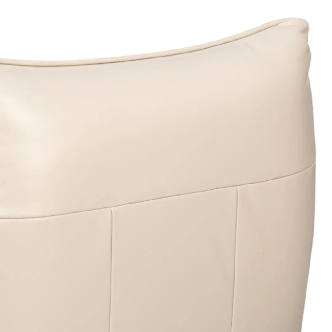 Fauteuil pivotant moderne en cuir blanc