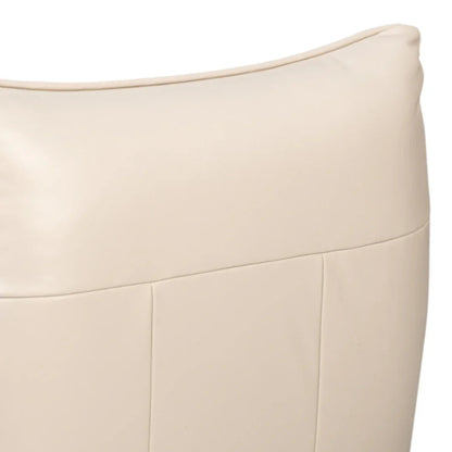 Fauteuil pivotant moderne en cuir blanc