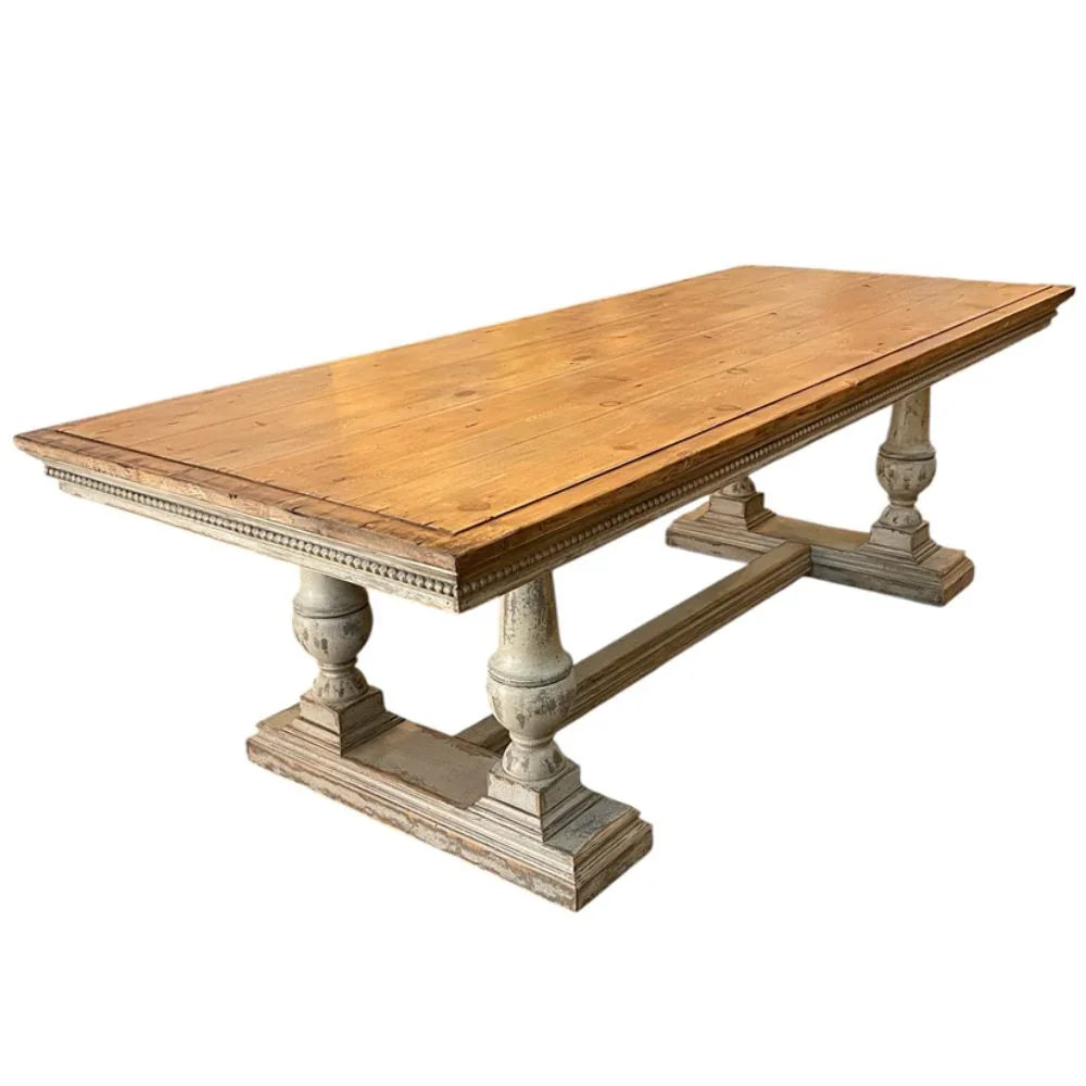 Table de salle à manger de style ferme en bois Crown Plank