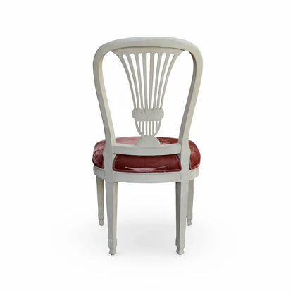 Chaise d'appoint romantique à dossier éventail