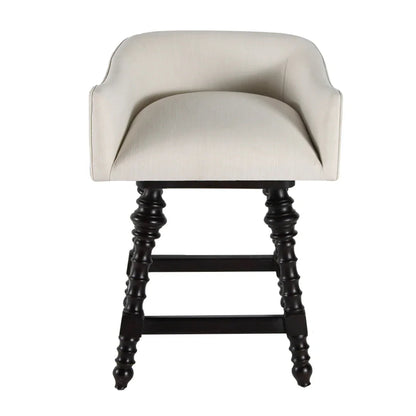 Tabouret de bar pivotant à pieds tournés