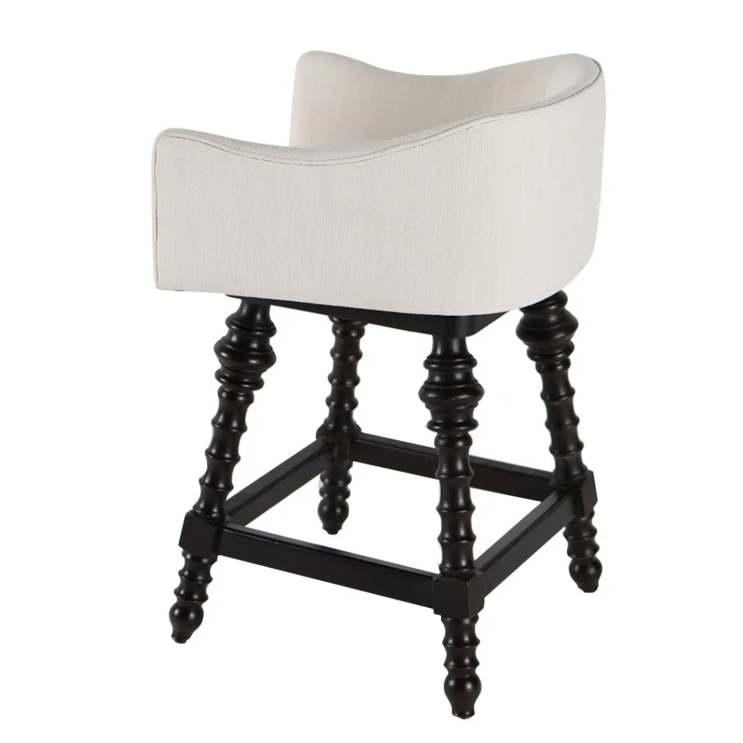 Tabouret de bar pivotant à pieds tournés