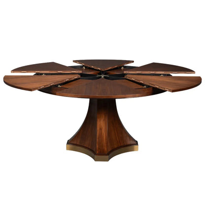 Table de salle à manger jupe en noyer foncé Chelsea