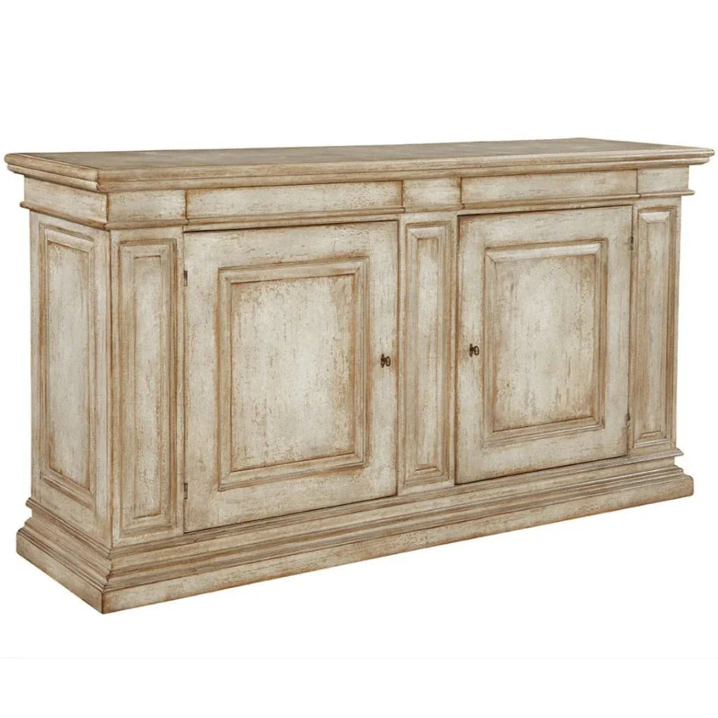 Buffet italien en bois beige vieilli