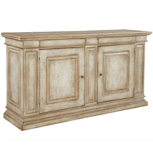 Buffet italien en bois beige vieilli